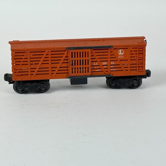 Lionel Postwar O Gauge Orange 3656 Operating Cattle Car Original Untested - Picture 1 of 10